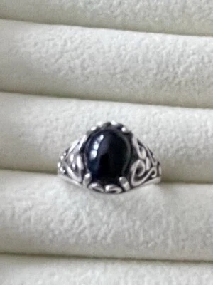 Sterling Silver, 925 Kabana Black Onyx Ring Size 6 * - Image 1 of 4