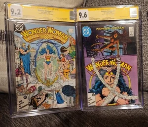 Wonder Woman #7 CGC 9.2 & #9 CGC 9.6 1st New Cheetah 1987 signiert von George Pérez - Bild 1 von 5