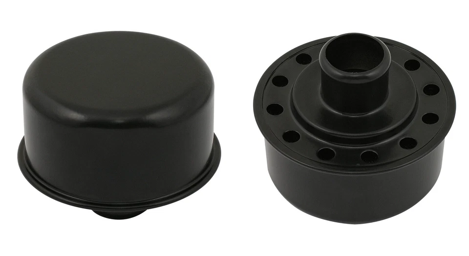 MR Gasket Push In Chrome Oil Cap - Flat Black - Image 1 of 1