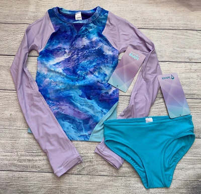 NWT Ivivva By Lululemon Water You Up To 2 Piece Swim SZ 7 Rashie And Bikini - Image 1 of 4