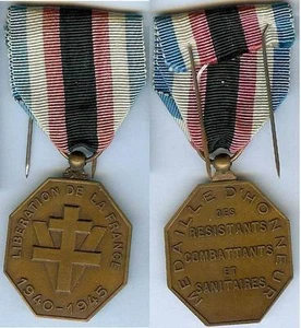 FFI - Maquis - Widerstand - Ehrenmedaille Widerstandskämpfer Sanitätskämpfer - Bild 1 von 1