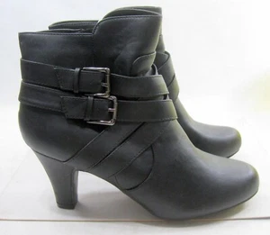 Nuevos Botines Negros 3.5" Tacón Bloque Cremallera Lateral MUJERES Talla 11 - Imagen 1 de 6