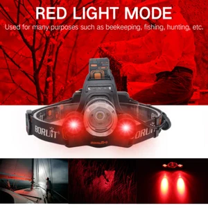 BORUiT LED Stirnlampe Taschenlampe Stirnlampe Wiederaufladbar Camping Taschenlampe Headlight - Bild 1 von 19
