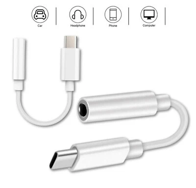 USB Typ C auf 3,5mm Klinkenbuchse Kopfhörer Audio AUX Adapter für Samsung Huawei - Bild 1 von 3