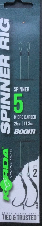 KORDA FISHING SPINNER BOOM RIG - In MICRO BARBED and BARBLESS in sizes 4, 5 & 6 - Image 1 of 1