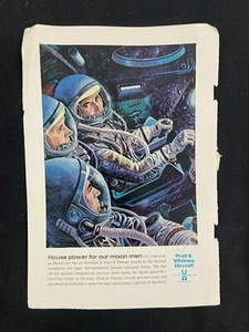 Pratt & Whitney Flugzeug Astronaut Magazin Anzeige 7 x 10 allgemeines Telefon GTE - Bild 1 von 4