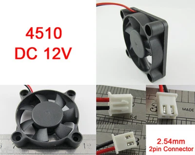 1pc Brushless DC Cooling Fan 45x45x10mm 4510 7 blades 12V 2pin 2.54 Connector - Image 1 of 4