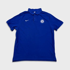 Nike Chelsea Football Club Polo Shirt Mens XL Blue Soccer Sportswear Tee - Picture 1 of 7