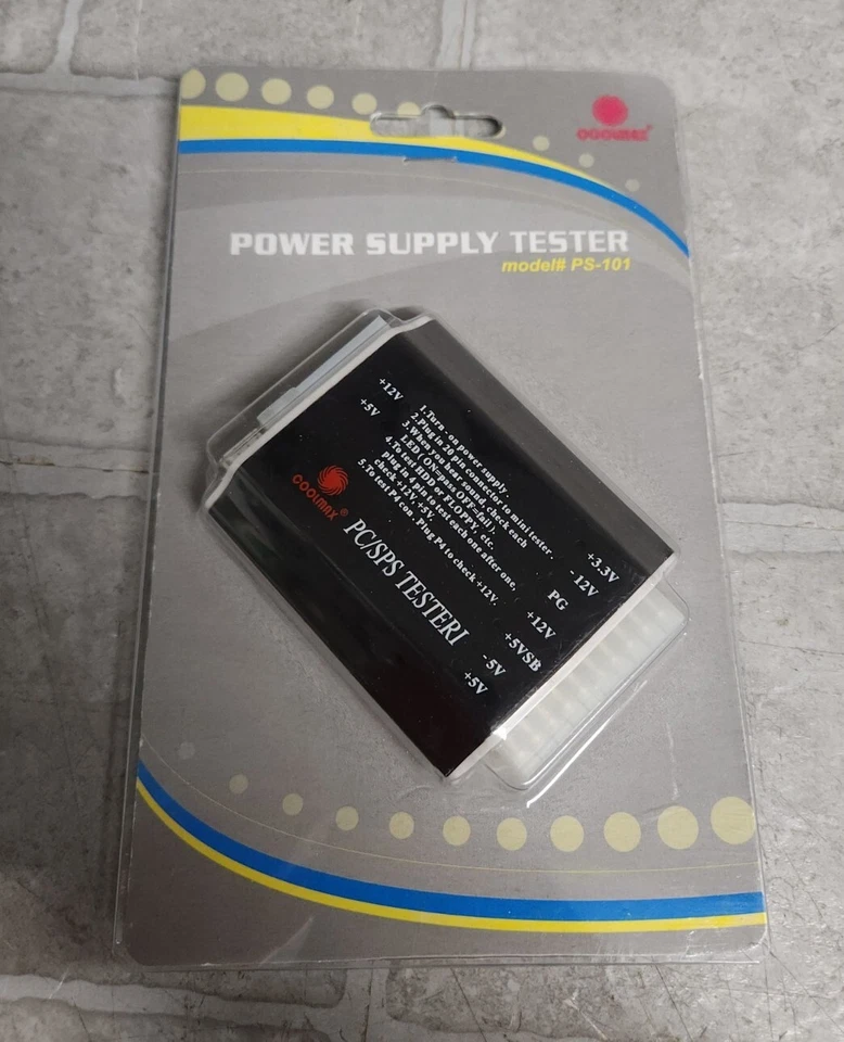 NEW Coolmax PS-101 20 Pin Power Supply Tester - Image 1 of 4