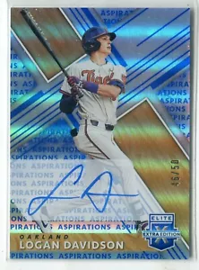 2019 Elite Extra Edition Logan Davidson ASPIRATIONS AUTOGRAFO RC 46/50 A's - Foto 1 di 1