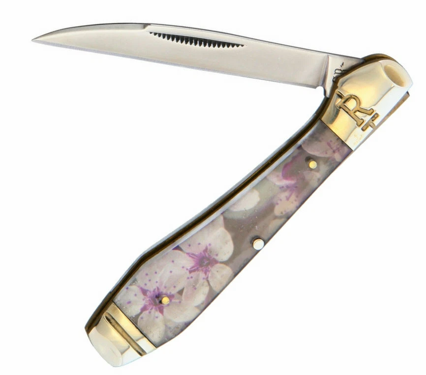 ROUGH RIDER CHERRY BLOSSOM WHARNCLIFFE, 3.63" CLOSED, 1 STAINLESS BLADE, RR2094 - Image 1 of 1