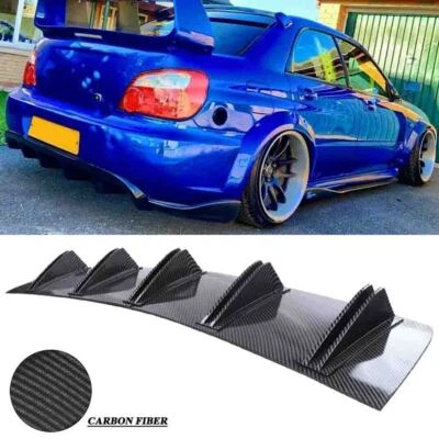 Rear Lip Bumper Diffuser Spoiler Splitter Shark 10-Fins For Subaru WRX STI 02-07 Foto 1 de 4