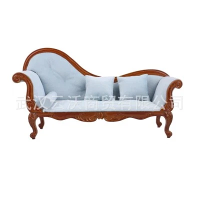 Sofá cama silla reclinable modelo de muebles para casa de muñecas 1:6 Foto 1 de 3