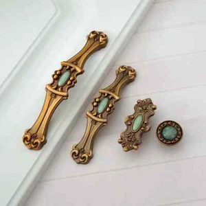 Vintage style Antique Brass Drawer Pull Handles Knob Dresser Pulls Handles - Picture 1 of 12