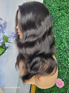 2x4 Lace Front Wig 12 Inch Natural Wavy Human Hair Wig - Picture 1 of 4