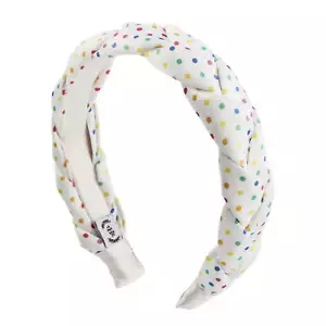 The Home Edit Braided Satin Headband, Rainbow Polka Dot, 1-Count - Picture 1 of 7
