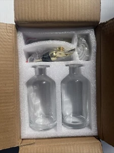 2 Pack Flip Olive Oil Dispenser, Liquor Pour Spout, Oil 1 2 Pourers-Gold, Glass - Picture 1 of 3