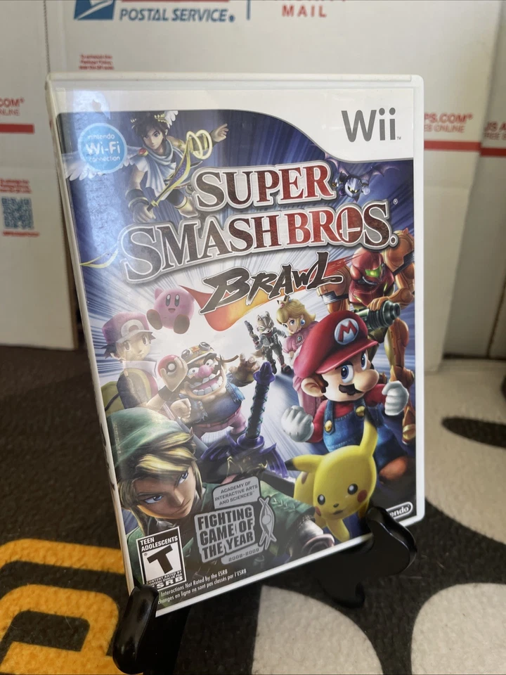 Super Smash Bros Nintendo Wii Family Party Action Fighting Video Game Complete - Image 1 of 4