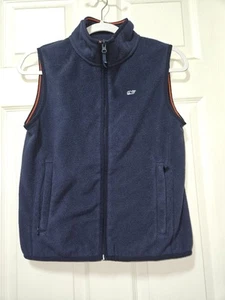 VINEYARD VINES size M (12-14) Boys Blue Fleece Full Zip Vest - Picture 1 of 2