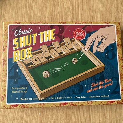 Board Games Shut The Box Children Family Wooden Traditional Pub Educational - Image 1 of 2