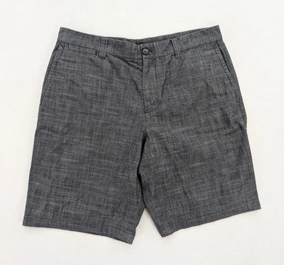 Pantalones Cortos Hombre Calvin Klein Talla 32 Gris Frente Plano 9" Entrepierna Foto 1 de 4