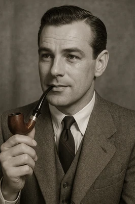 WDC Wellington Briar Pipe – Sterling Silver Band – London Hallmarks 1953 - Image 1 of 4