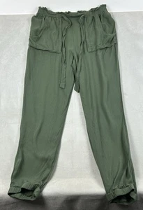 Xhilaration Hose grün Gr. XL Freizeit Bindegürtel Baggy stretchig Knöchel WEICH! - Bild 1 von 8