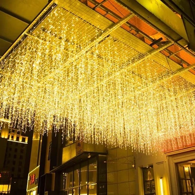 LED Icicle Christmas Lights, 13FT 96 LEDs Fairy String Lights Extendable Curt... - Image 1 of 4