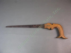1800s Antique J Flint St Catherines 10.5" Keyhole Compass Hand Saw Rochester NR - Picture 1 of 11