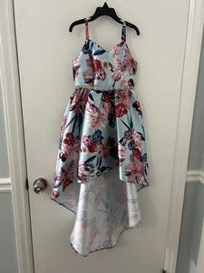Dillards Charming Floral Kids Dress with Jewel Waist Girls Size 7/8 - Picture 1 of 5