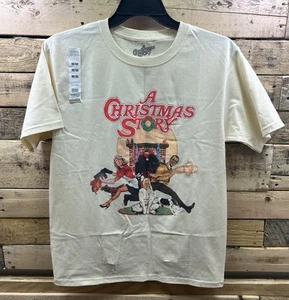 A Christmas Story Graphic Tee Size Medium Beige New - Picture 1 of 8
