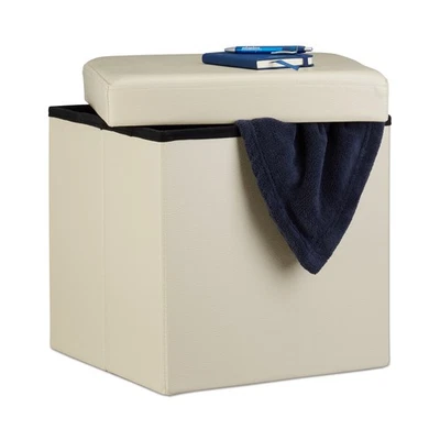 Faltbarer sitzhocker Aufbewahrungshocker Sitzbank mit Stauraum 40 L leicht - Bild 1 von 4