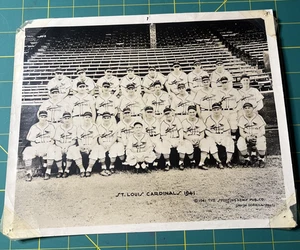 Original 1941 The Sporting News St. Louis Cardinals Baseball Team 8 X 10 Photo - Picture 1 of 14