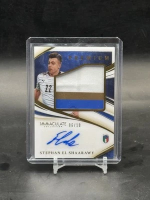 2020 Panini Immaculate Stephan El Shaarawy Premium Gold Jumbo Patch Auto /10 - Image 1 of 2