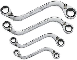 GEARWRENCH 4 Pc. 12 Pt. Reversible S-Shape Double Box Ratcheting Silver - Picture 1 of 5