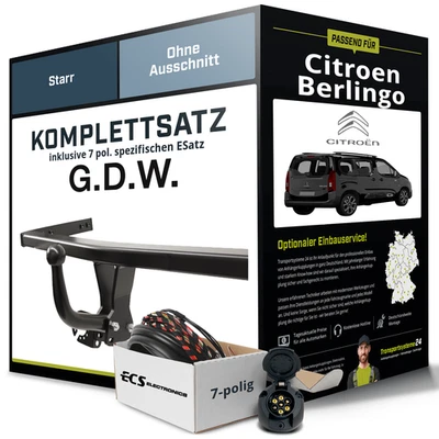 Für CITROEN Berlingo Typ ER, EC, K9 Anhängerkupplung starr +eSatz 7pol 06.18- - Bild 1 von 4
