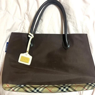 Сумочка Burberry Blue Label нейлон коричневая клетка Nova - Изображение 1 из 4