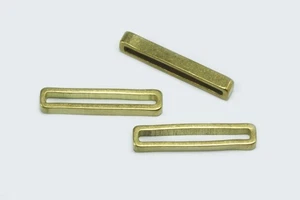 INWARIA Verbinder aus massivem Messing 20x4x2,5 Schiebeperle Zwischenstück, M-22 - Bild 1 von 1