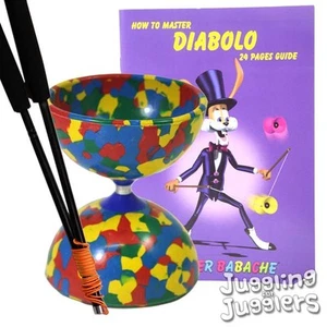 Jester diabolo + carbon diablo handsticks + string + free instructional book  - Picture 1 of 6