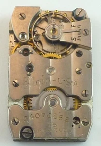 Vintage Elgin 484 Mechanisches Armbanduhrwerk - Teile / Reparatur - Bild 1 von 4