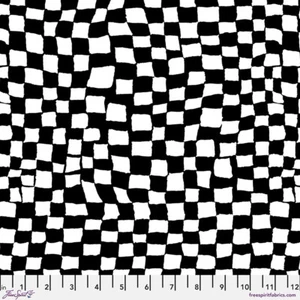 NEW! KAFFE FASSETT BRANDON MABLY GAMEBOARD BM95 BLACK CHECKERED FABRIC HALF YARD - Picture 1 of 1