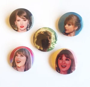 TAYLOR SWIFT Tay Tay swiftie Badge Button Set 25mm 1" Pins Pinback Reputation - Picture 1 of 10
