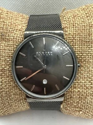 Мужские часы Skagen Ancher SKW6108 серые сетка нержавеющая сталь аналоговый циферблат AEA186 - Изображение 1 из 4