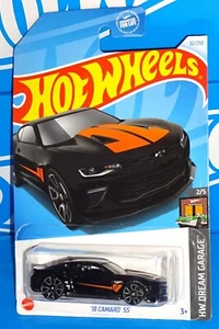 Hot Wheels 2024 HW Dream Garage #32 '18 Camaro SS Black w/ TRAP5s - Picture 1 of 2