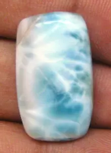 Dominican Larimar Cabochon Baguette 22.70 ct Loose Gemstone H 1344 - Picture 1 of 3