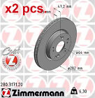 X2 Pcs Front Brake Disc Rotos X2 Pcs Set 280.3171.20 Zimmermann I