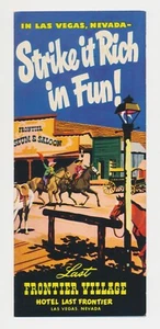 1950s Strike it Rich in Fun Brochure Last Frontier Village Hotel Las Vegas NV - Picture 1 of 5