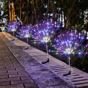 1-4Pack Garden Solar Firework Lights Outdoor Starburst Fairy Decor Lamp 150 LED - Picture 1 of 18
