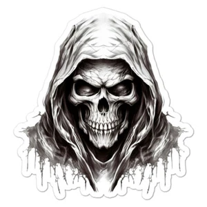 Grim Reaper Death Skull, Vinyl Decal Sticker, Indoor Outdoor, 3 Sizes, #11038 - Picture 1 of 1