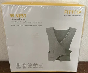 Fittop W-Vest Heated Vest Gray Unisex New Sealed In Box Adjustable Rechargeable - Picture 1 of 6